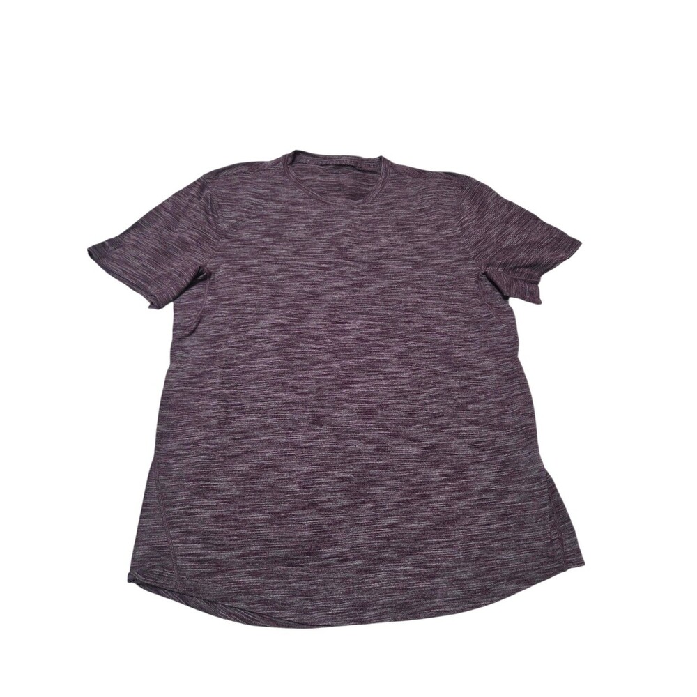 Lululemon Metal Vent Maroon Heathered Athletic Short Sleeve Shirt Men's M B28.1